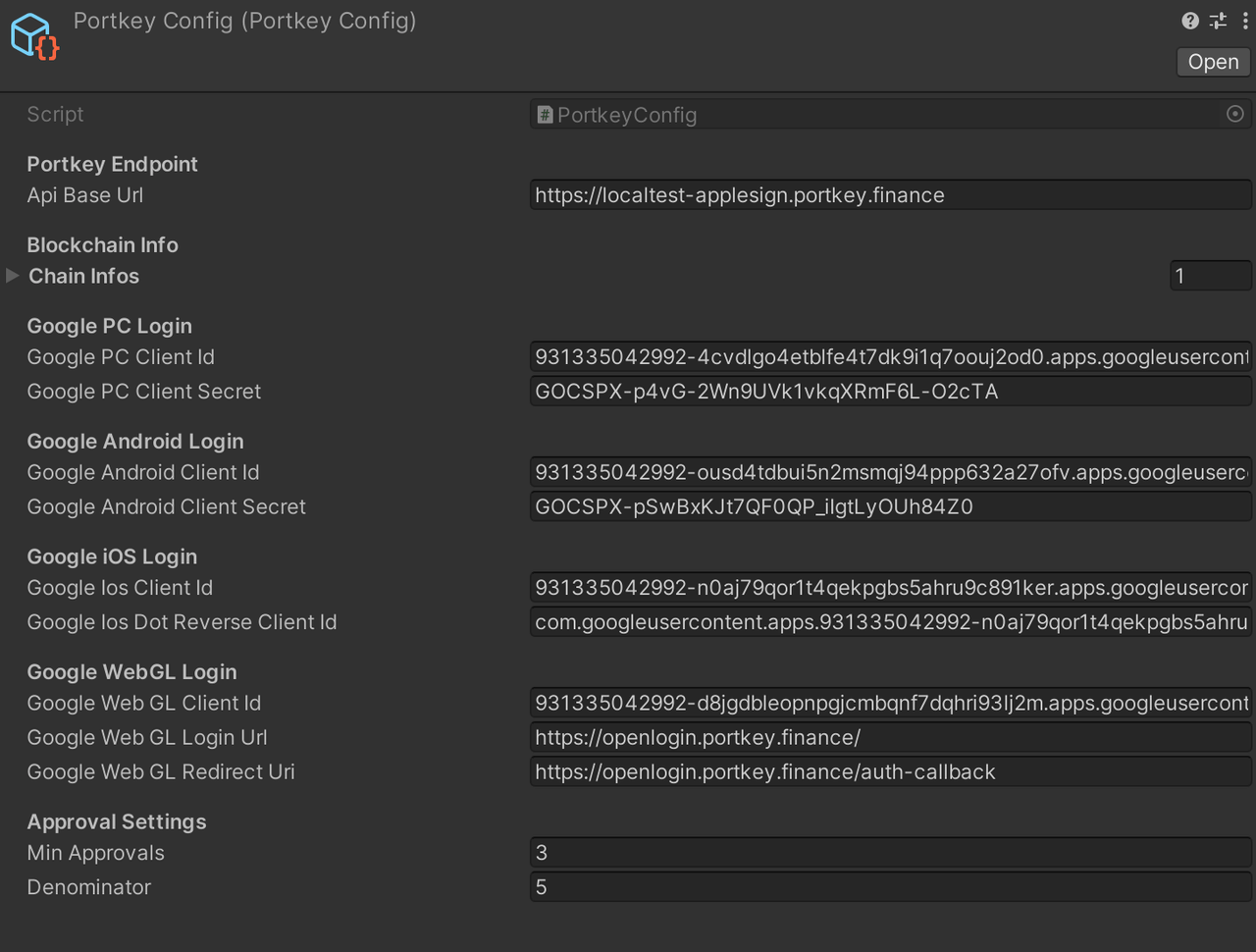 portkey config